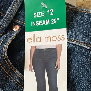 Ella Moss Black Straight Leg Jeans